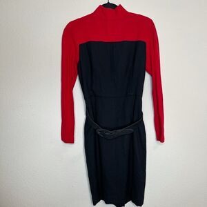 Vintage Bloomingdales‎ wool mock neck dress